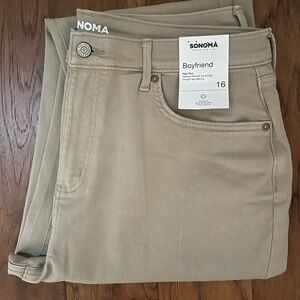Sonoma Boyfriend Pants in Classic Tan